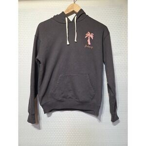 Billabong Women's Graphic Hoodie Gray Palm Tree Floral Sleeve Small S  Skate...